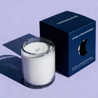 Boîte cadeau personnalisable en papier avec estampage doré pour pot de bougie en EVA, emballage de tasse parfumée, plusieurs spécifications