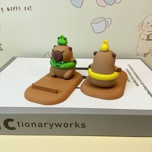 Kapibala Phone <b>Stand</b> PVC Cartoon Desktop Holder Cute Decorative Ornament for Tablet <b>PC</b> <b>Stands</b> - Product Image 5