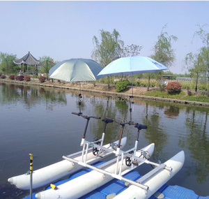 Alta calidad y precio de fábrica rueda grande pedal de agua barco agua triciclo inflable pontón bicicleta sal Aqua agua dulce - Product Image 4