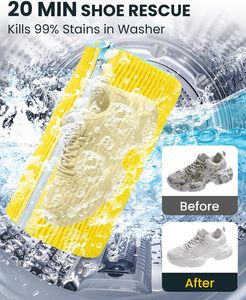 Sac de lavage pour chaussures, filet de lavage rembourré, sacs de séchage pour machine à laver les chaussures domestiques - Product Image 4