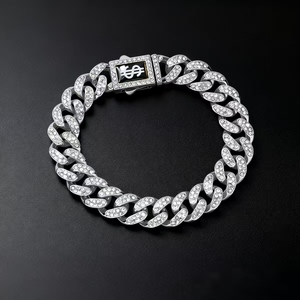 2026 Hot Selling Simple Popular Design Geometric Chain <b>Bracelet</b> Hiphop Alloy Gold Silver Plated Men's <b>Bracelets</b> Trendy Jewelry - Product Image 2