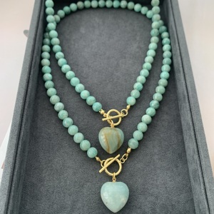 Collane LS-L3927 splendida <span class=keywords><strong>amazzonite</strong></span> per le donne della natura pietra <span class=keywords><strong>collana</strong></span> Ot serratura <span class=keywords><strong>amazzonite</strong></span> cuore <span class=keywords><strong>collana</strong></span> - Product Image 4