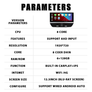 Autoradio Android 12 12,3 pouces, navigation GPS, audio 4G pour Porsche Cayenne 2011-2017, lecteur multimédia, système automobile 4G WIFI - Product Image 5