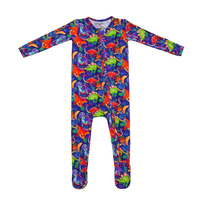 Combinaison à manches longues avec deux fermetures éclair, body en coton biologique pour bébés et tout-petits, barboteuse unie, vente en gros, vêtements pour bébés personnalisés