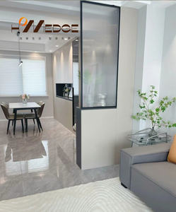 Gabinete de partición para el hogar de madera maciza, puertas opuestas, sala de estar, luz integrada montada en la pared, diseño moderno de lujo, resistente al agua - Product Image 1