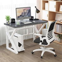 Bureau de Jeu Moderne Noir et Blanc Nouveau Design en Gros pour Bureau à Domicile Table d'Ordinateur Personnalisée