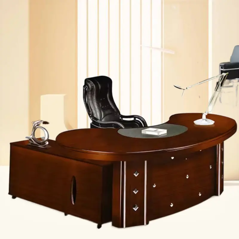 Professional office furniture half round european style semi circle 100% MDF executive office desk