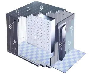 In acciaio inox di lusso deposito banca vault camera cassetta di sicurezza in acciaio porta della camera di vendita forte camera