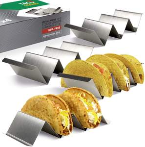 סיטונאי נירוסטה 4 חבילות מחזיק פנקייק סטנד מגש פנקייק משאית פנקייק מחזיק עד 3 פנקייקים כל אחד - Product Image 3