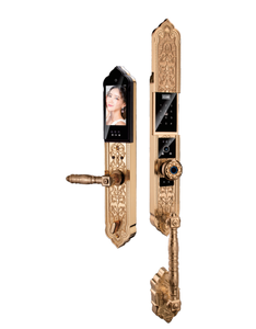 Pour Eseye luxe rétro Style intelligent empreinte digitale serrure de porte noir cuivre aluminium bois Villa Tuya App WiFi réseau clé accès Cloud - Product Image 1