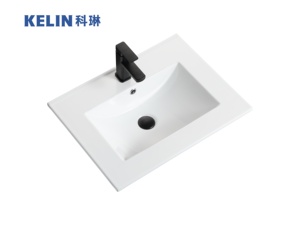 <span class=keywords><strong>Commode</strong></span> en porcelaine bon marché en gros, longueur 60 <span class=keywords><strong>cm</strong></span>, blanc moderne, vasque rectangulaire, meuble de salle de bain, lavabo, meuble WC, lavabo d'hôtel - Product Image 2