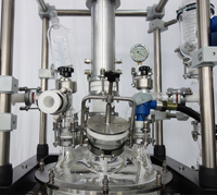 Équipement automatique de réacteur en verre de laboratoire chimique de haute qualité 20L avec composants PLC-Core de moteur de récipient à pression