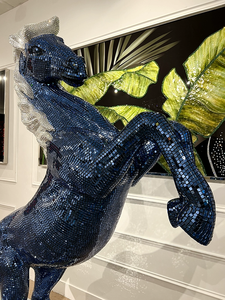 <span class=keywords><strong>Escultura</strong></span> de Caballo Grande de Fibra de Vidrio con Mosaico, Decoración para Negocios, KTV, Club, Hotel, Centro Comercial, Tienda - Product Image 4