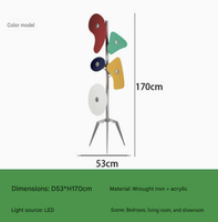 Lampe de chevet ou de sol LED CHUSE au design moderne et coloré avec prise G9, corps en fer sablé pour salon ou hôtel