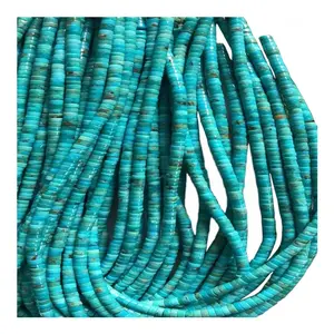 Blue turquoise heishi beads Turquoise Gemstone Rondelle Beads Full Strand