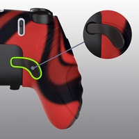 Coque de protection antidérapante en silicone souple camouflage pour manette Edge avec capuchons de joysticks analogiques imprimés en 3D