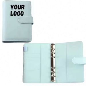 Wholesale Portable 20 Colors Pu Leather Refillable Cash Envelope Savings Organizer Planner Cover <b>Budget</b> <b>Binder</b> A6 - Product Image 1