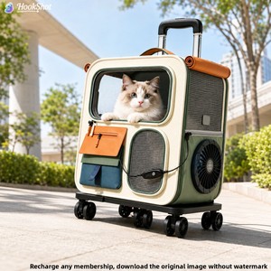 Mochila LOVEPET para Gatos con Tecnología IA, de Tela Oxford, con Cierre, Ventilador, Múltiples Bolsillos y Asa de Transporte, para Uso en Exteriores - Product Image 3