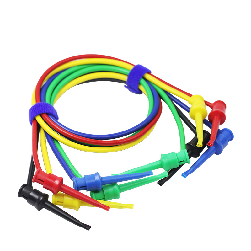 Силиконовые испытательные выводы, мини-захват для мини-захвата, двойные испытательные крючки IC, зажимы, зондовые кабели, провода для электронного тестирования