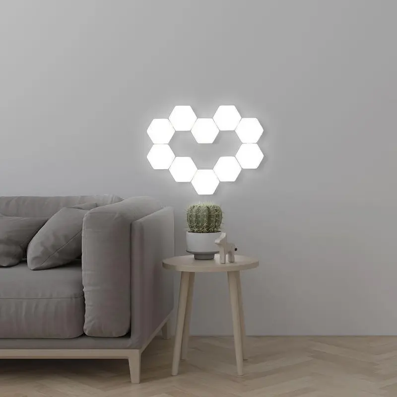 2019 new Creative DIY Home Decor Bedroom Night Light Smart Touch Sensitive Honeycomb Wall Light