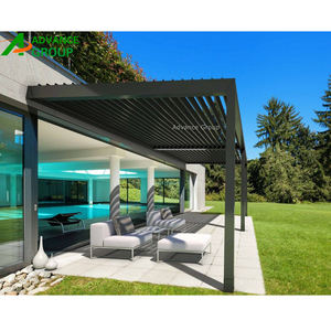 Sistema de pérgola retráctil automático <span class=keywords><strong>3x4</strong></span>, Mirador de patio trasero exterior moderno, <span class=keywords><strong>toldo</strong></span> de techo motorizado de aluminio <span class=keywords><strong>impermeable</strong></span> - Product Image 5