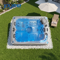 Bain à remous hydro-massant extérieur rectangulaire en acrylique pour 3 personnes JOYEE – Piscine spa massante
