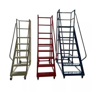 Escabeau mobile avec plateforme Échelle d'entrepôt de supermarchés - Product Image 3