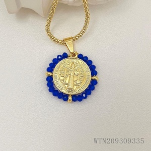 Bijoux fantaisie meilleure vente Religieux perles vierges Pendentif collier <span class=keywords><strong>saint</strong></span> Pour les femmes Cadeau - Product Image 4