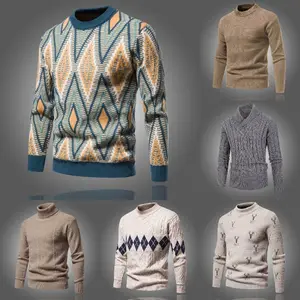 2023 suéteres y jerséis de cuello alto para hombre de moda invierno fino Casual sólido de punto suéter de cuello alto moda Slim Fit hombres