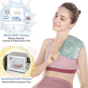 كيس القمح حزمة العلاج بالحرارة للتسخين في الميكروويف وسادة اللافندر بذور الكتان - Product Image 2