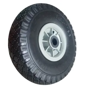 STOCK ON SALE Solid Rubber/PU Flat Free Tubeless Hand Truck/Utility trolleys wheels Beach Tire Wheels 3.50-4