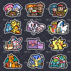 YQ Kartu Fan Art Pokemoned Chibi Magnet Kulkas Mini Aksesoris Lucu Blind Bag Figur Koleksi Mainan Kartun Set Dekorasi Grosir