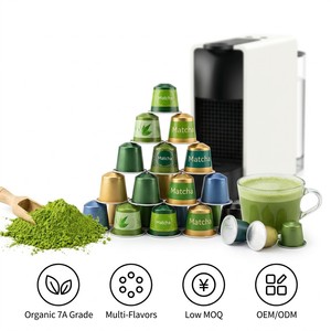 Cápsulas de Matcha con Sabor a Coco, Compatibles con la Mayoría de las Máquinas de Cápsulas, de Disolución Rápida, Portátiles, Saludables, en Formato a Granel - Product Image 1