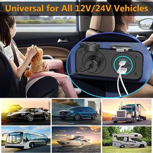 ช่องเสียบที่จุดบุหรี่ 12V, ช่องเสียบชาร์จ<span class=keywords><strong>เร็ว</strong></span> 3.0 และ PD 3.0 USB พร้อมปุ่มสวิ<span class=keywords><strong>ต</strong></span>ช์, อะแดปเ<span class=keywords><strong>ต</strong></span>อร์กันน้ำ <span class=keywords><strong>12</strong></span> โวลต์ - Product Image 2
