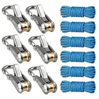 Accessoire de tente d'extérieur Bestseller : Boucle de verrouillage à roulement pour ligne de tirage, Corde télescopique, Crochet de fixation pour camping-car/camping, Lot de 2, 6 pièces, Autres