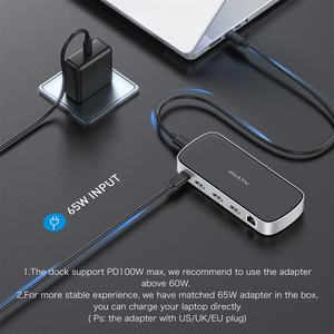Pulwtop tùy chỉnh OEM USB Type-C HUB Loại C Docking Station với HD. Mi + USB3.0 + PD giao hàng điện sạc USB-C để USB Adapter máy tính xách tay - Product Image 3