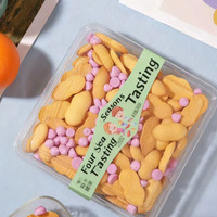 260 grammes de biscuits cuits de la série Bean You Wan avec des boîtes d'emballage jetables transparentes utilisées pour l'emballage des produits