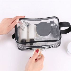 Transparent PU Zipper Cosmetic <b>Bags</b> Lady Style <b>Clear</b> Pvc Makeup Pouch <b>Travel</b> Organizer Cosmetiquera Case - Product Image 1