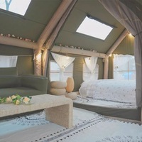 Tente de camping gonflable pour 3 à 8 personnes, tente familiale imperméable, montage rapide, grande tente