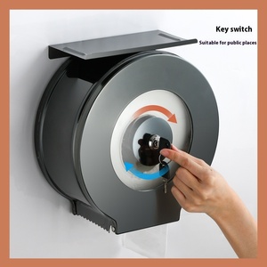 Grande boîte à papier en acier inoxydable à verrouillage triangulaire, plaque de perspective étanche pour toilettes publiques, fournitures de <span class=keywords><strong>bain</strong></span> et de toilette pour hôtel - Product Image 3