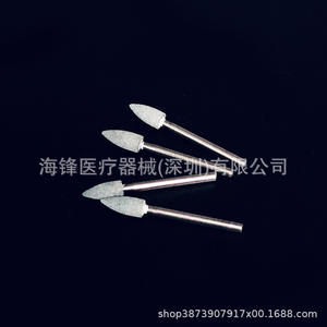 Hai Feng – meuleuses dentaires en céramique Fl2 Fg, 12 pièces, pour couronnes en porcelaine, forme conique, tête blanche - Product Image 3