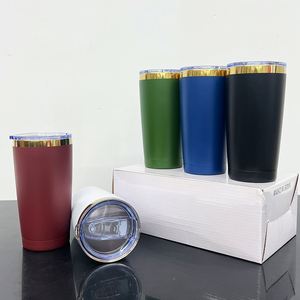 Gobelet de voyage 20 oz avec pailles et couvercles coulissants, tasse à café plaquée or miroir 20 oz pour boissons chaudes et froides – Entrepôt USA - Product Image 2