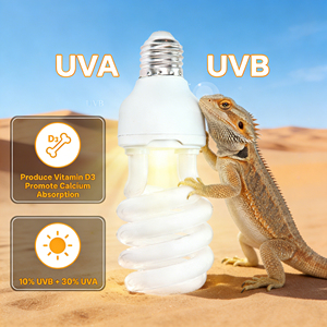 Ampoule fluorescente compacte à spectre complet <span class=keywords><strong>UVB</strong></span> 5.0 10.0, lampe <span class=keywords><strong>UVB</strong></span> pour reptiles, pour dragon barbu, caméléon, <span class=keywords><strong>tortue</strong></span> - Product Image 1