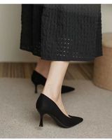 Chaussures de bureau élégantes à talon aiguille fermées, légères, respirantes et confortables, escarpins fins à talons hauts pour femmes