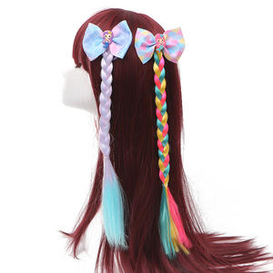 Fascia per <span class=keywords><strong>capelli</strong></span> per bambine con trecce, elastico a coda di cavallo intrecciato, fiocco, unicorno, sirena, conchiglia, principessa, <span class=keywords><strong>extension</strong></span> per <span class=keywords><strong>capelli</strong></span> - Product Image 3