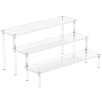 Présentoir en acrylique détachable sur mesure pour usine, surface polie, pour organisateur de parfums, support à niveaux pour figurines