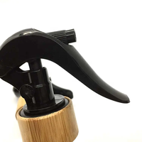 Usine Noir En Plastique 24mm 28mm Brume Déclencheur Pulvérisateur Bambou Pulvérisateur Bouteille Déclencheur Pulvérisateur pour Bouteille De Soins Personnels