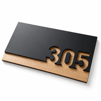Panneau signalétique professionnel pour bureau d'entreprise, avec numéro, logo et signalétique de marque, résistant aux intempéries IP65, à suspendre