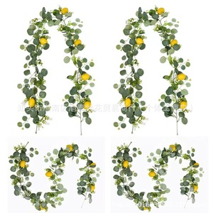 Artificial Eucalyptus <b>Leaves</b> With Lemon Vines Plastic Door <b>Wall</b> Hanging Greenery <b>Decor</b> - Product Image 5