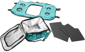 Chariot pliable d'extérieur avec glacière intégrée et porte-gobelets pour la plage - Product Image 4
